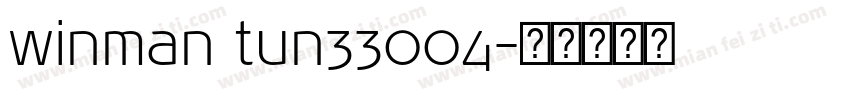 winman tun33004字体转换